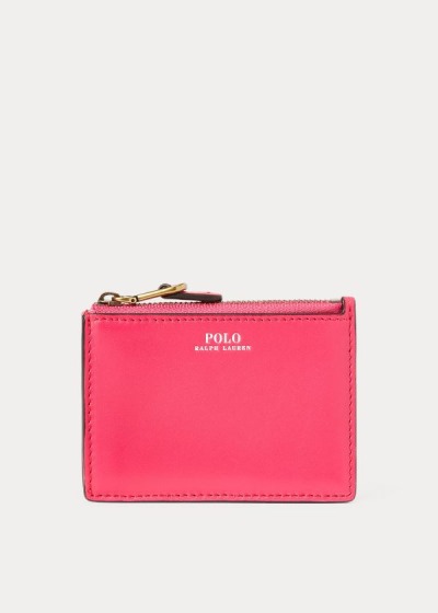 Women's Polo Ralph Lauren Nappa Leather Zip Card Holder | 381602MRA